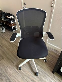 Sleek Ergonomic Office Chair - White Frame / Black Mesh