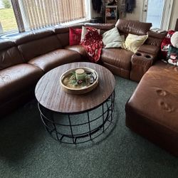 Powered Leather Sectional