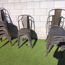 9 Metal Chairs