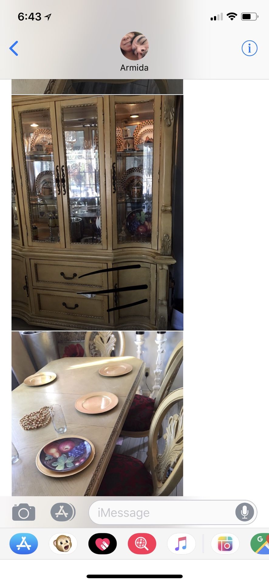 $400.00 Mesa con 6 sillas muy Bonita no tengo espacio donde ponerla por eso la vendo y chinera todo por $400.00