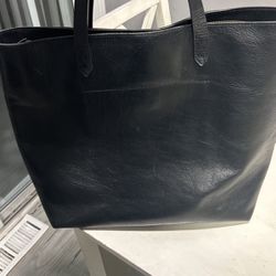 Madewell Large Leather Zip Top Tote