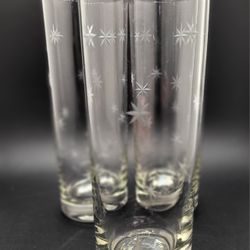Vintage MCM Atomic Tom Collins Glasses Set Of 4