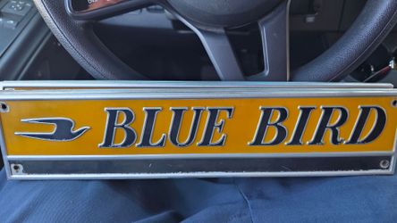 Old blue bird badge