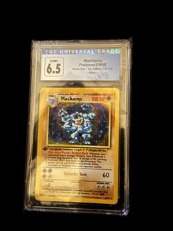 Machamp Base Set Holo 1st Edition CGC 6.5