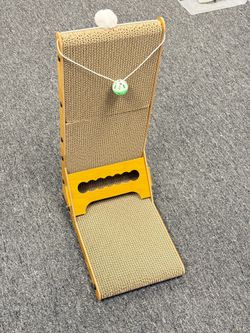 Cat Scratching Lounge + Toy. Heavy Duty | Modern Wood Design (Bulk Available)