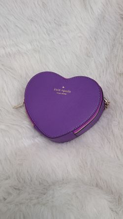 NWT Kate Spade New York Purple Love Shack Mini Heart Crossbody Bag