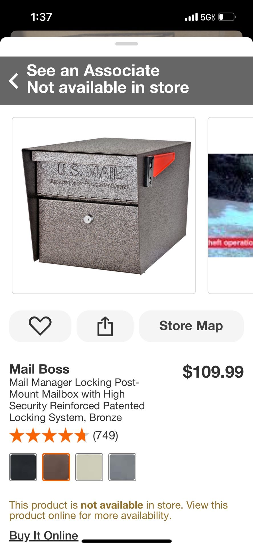 Mail Boss Mail Manager Locking Post-Mount Mailbox with High Security Reinforced Patented Locking System, Bronze