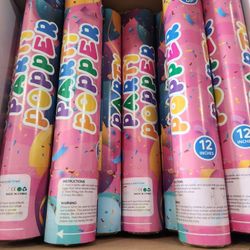 TEN 12" CONFETTI POPPERS  LAUNCHES 25 ft!
