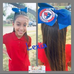 School Hair Bows With School Logo