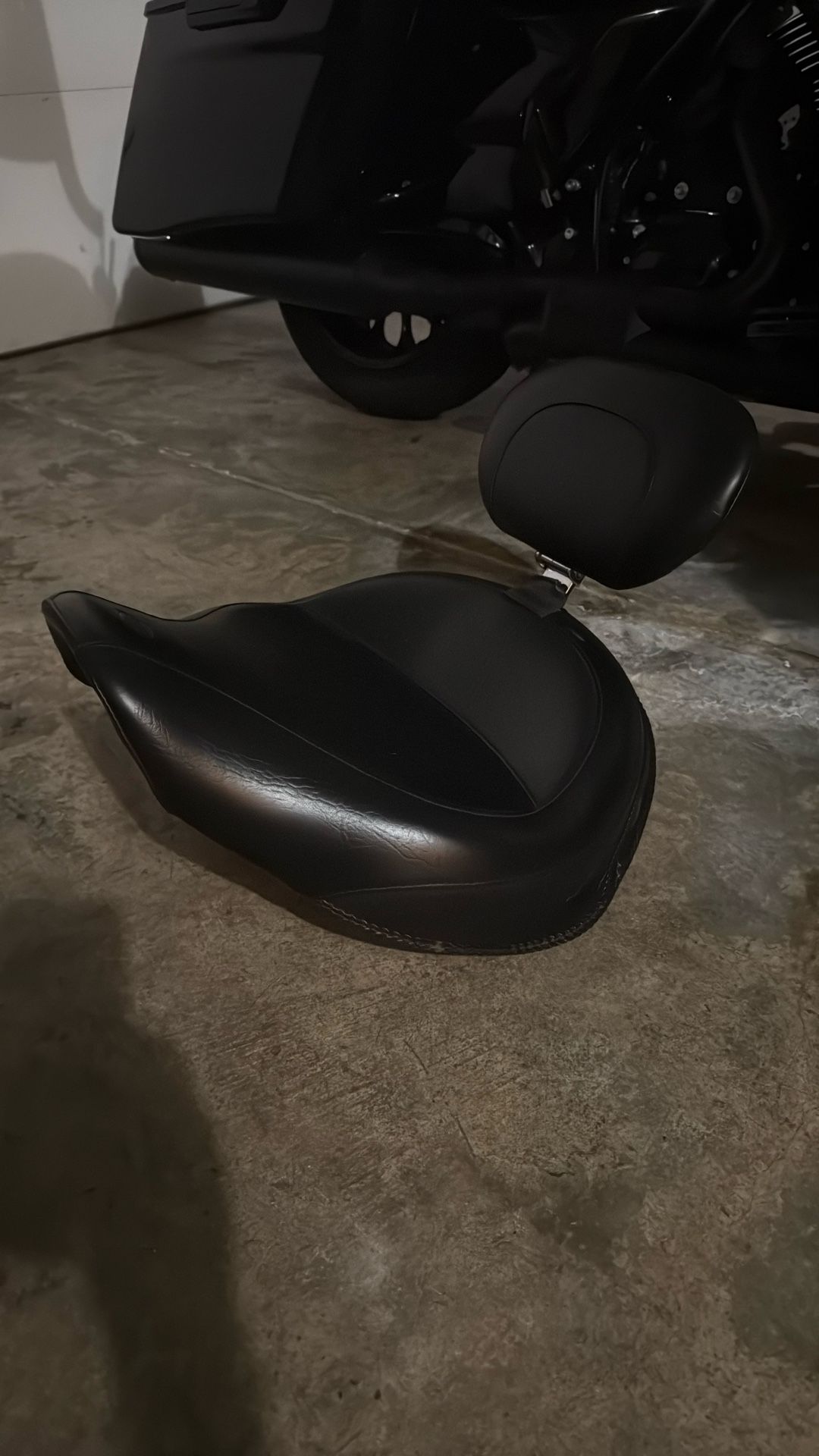 Motorcycle seat & back rest