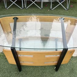 Bdi Contemporary Glass & Metal Tv Stand/Console