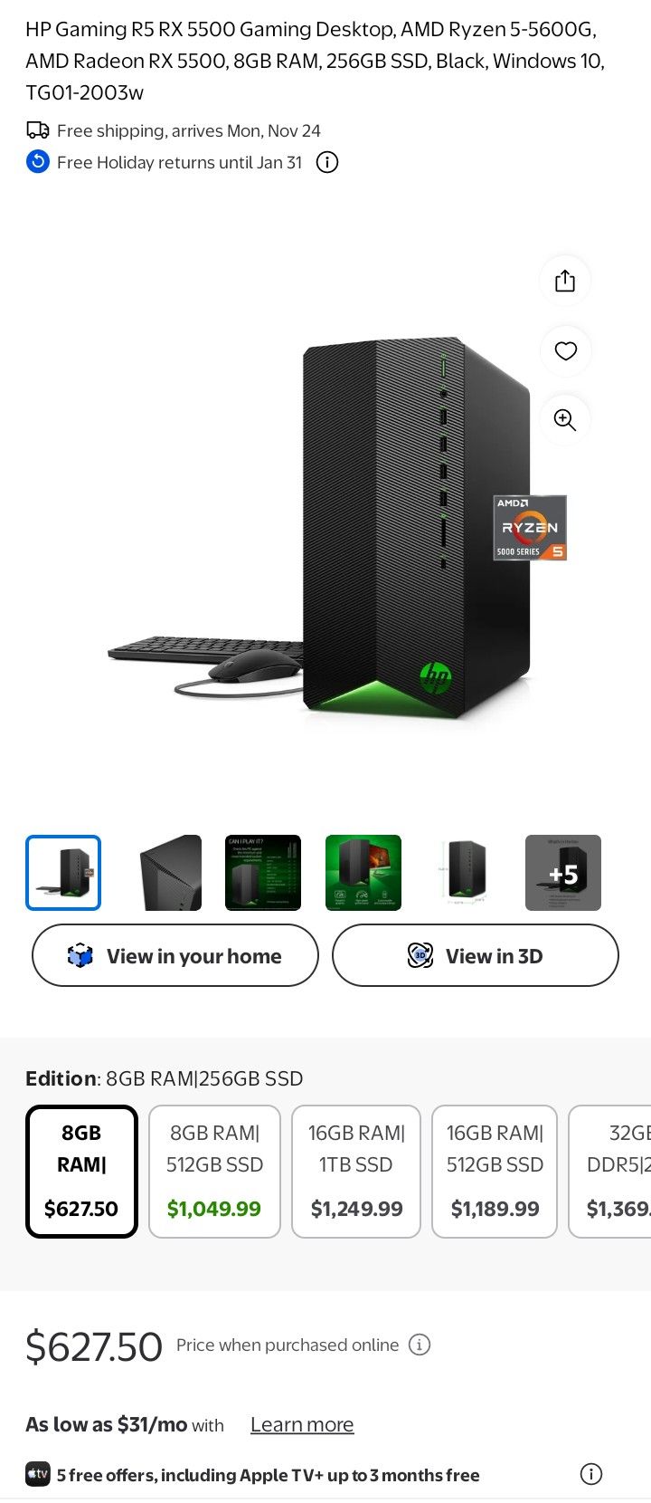 Hp Pavilion Gaming Desktop