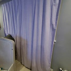 Pottery Barn curtains, crib skirt, pillows (9 total pieces)