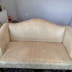 Antique Mid Century Traditional Camelback Sofa