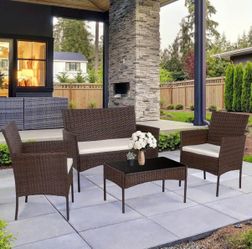 Brand new brown patio set outdoor furniture