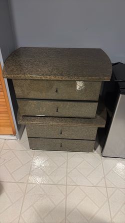 2 Drawer Dresser Chest with Glossy Finish