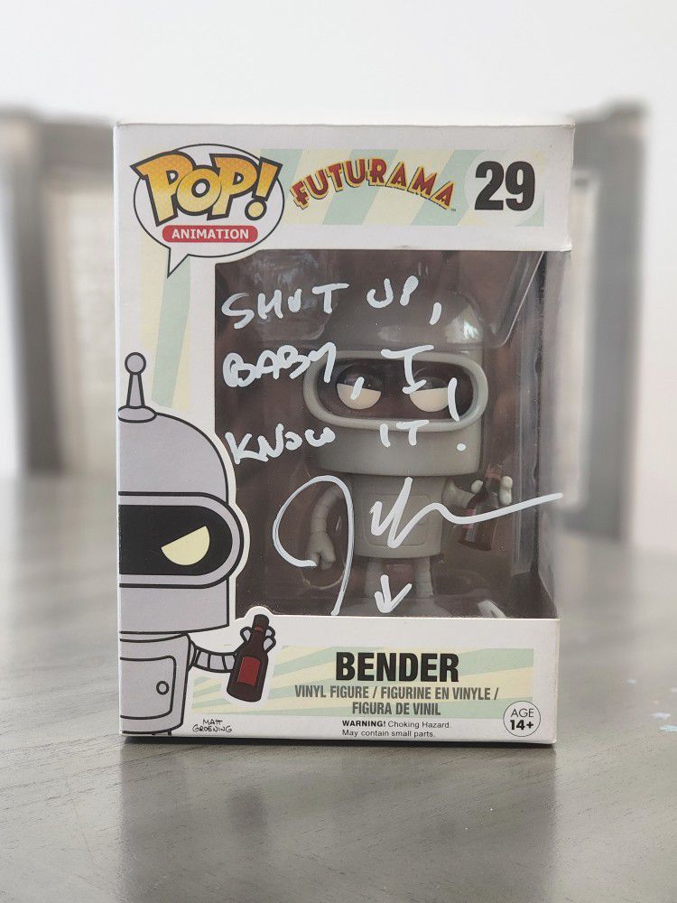 Signed Futurama Bender Funko Pop