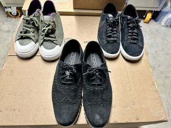 Lot of 3 Pairs Men’s Suede Low Shoes Cole Haan Zerogrand, Nike in Size 8.5 & Adidas Size 9