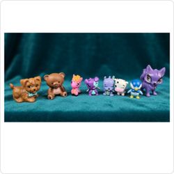 Barbie, Monster High & Hatchimals Mini Figure Lot (Barbie Dog, Crescent & More)