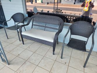 3-Piece Outdoor Wicker Patio Seating Set