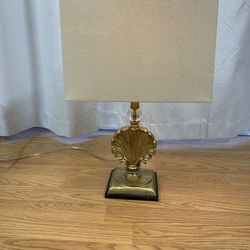 Brass Lamp With Cream Shade