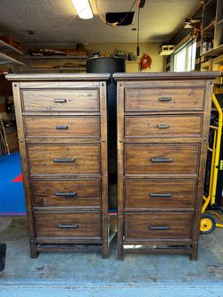 Nice wood tall dresser set