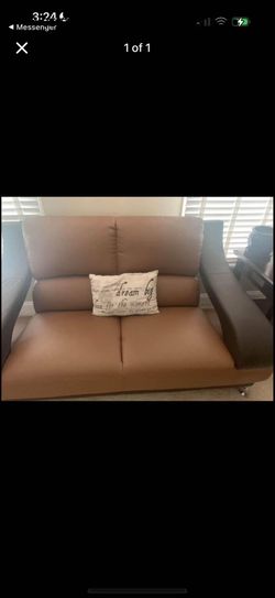 Leather Couch Set & End Tables 