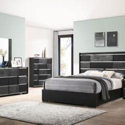 Blacktoft - 4 Piece Queen Panel Bedroom Set - Black
