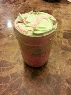 Peppermint candy whipped fluffy soap sugar scrub