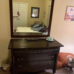 Dresser with mirror