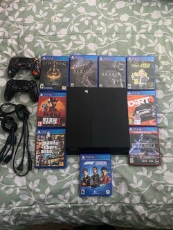Sony playstation 4—2 controllers /9 games/ all cords