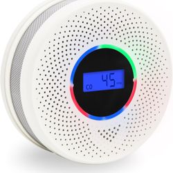 10-Year Battery Smoke And Carbon Monoxide Detector, 2-In-1 Smoke CO Alarm With Digital Display, Reliable Fire And CO Alarm For Home, Bedroom, Kitchen 