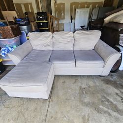 Light Grey Sectional Fabric Sofa