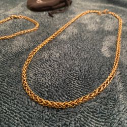 Craftd London Men’s Gold Chain & Bracelet 