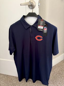 NEW Men's (L) Chicago Bears Navy Tribute Polo
