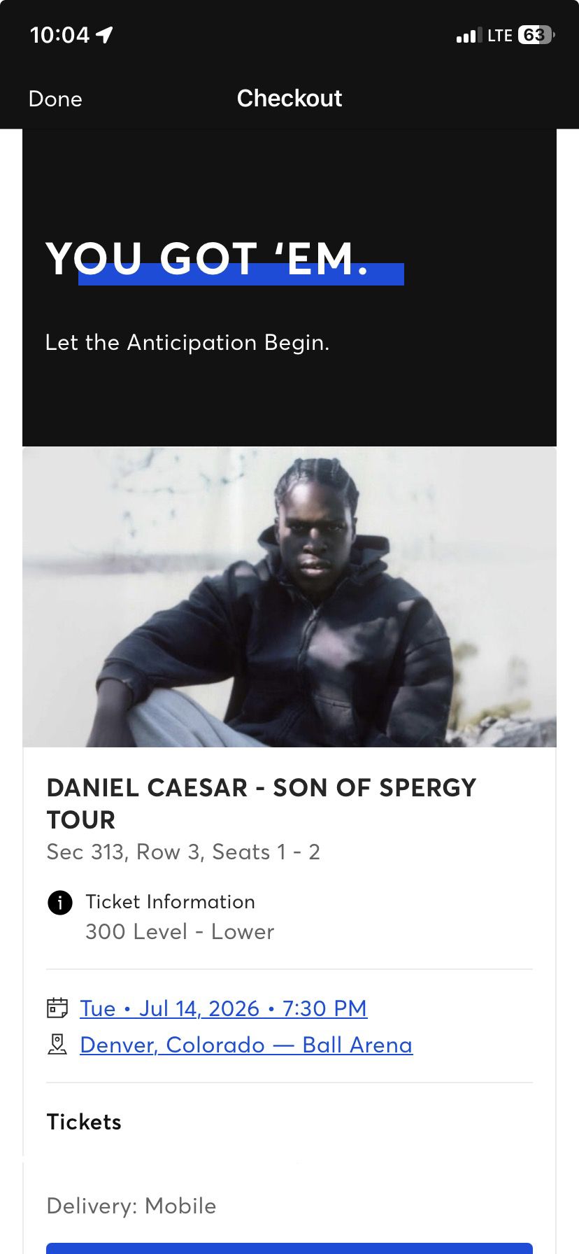 Daniel Caesar tickets - Denver, Colorado