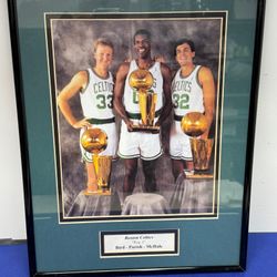 Boston Celtics The Big Three Bird Parrish McHale Framed Color Photo
