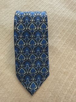 Ermenegildo Zegna Silk Club Italian Silk Tie - Blue Paisley