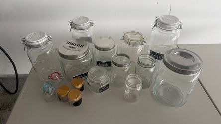 Assorted Glass Storage Jara