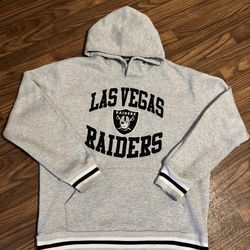NFL Apparel Las Vegas Raiders Yarn Dye Fleece Hoodie * Size Large.