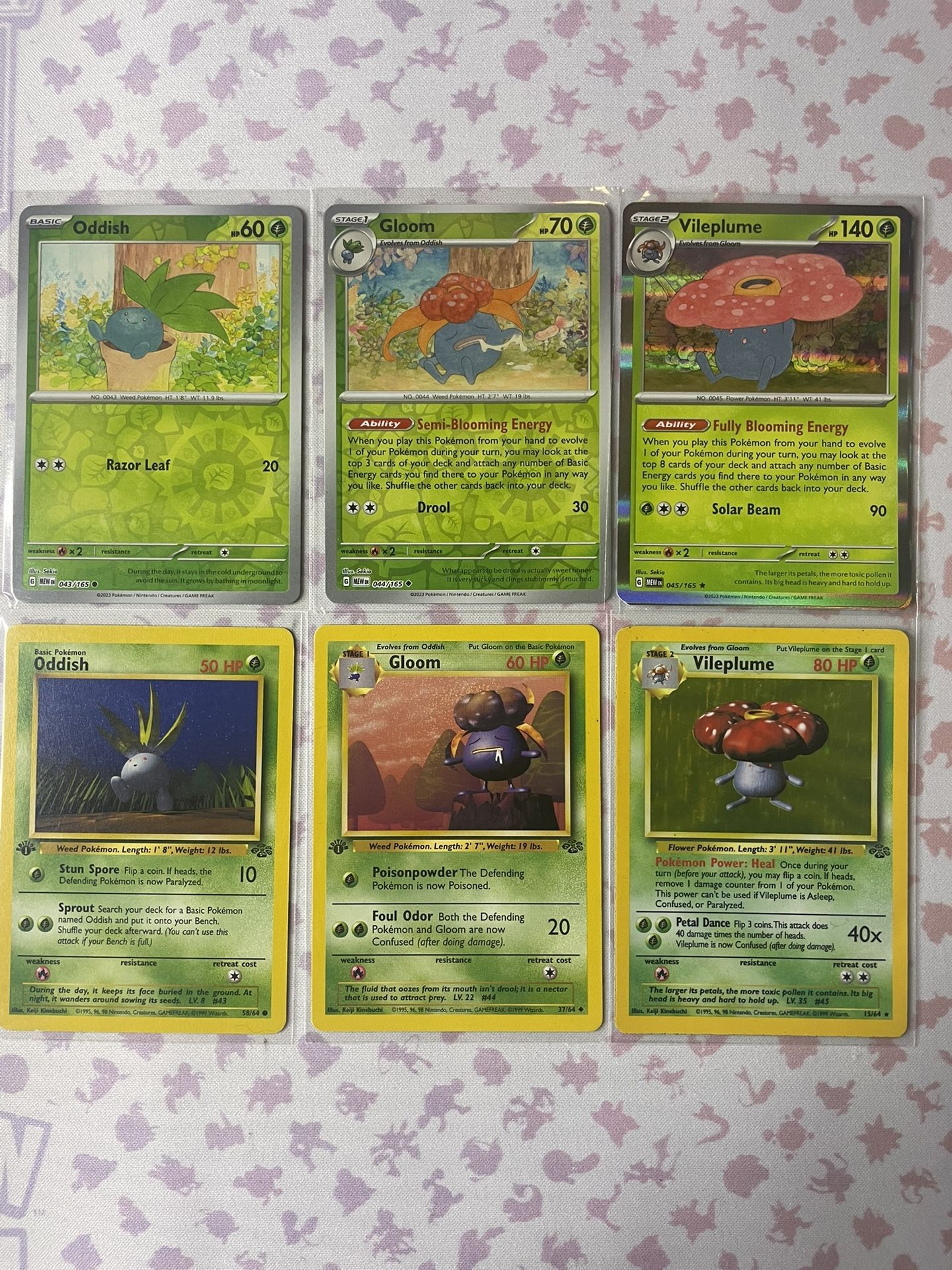 Oddish,Gloom,Vileplume