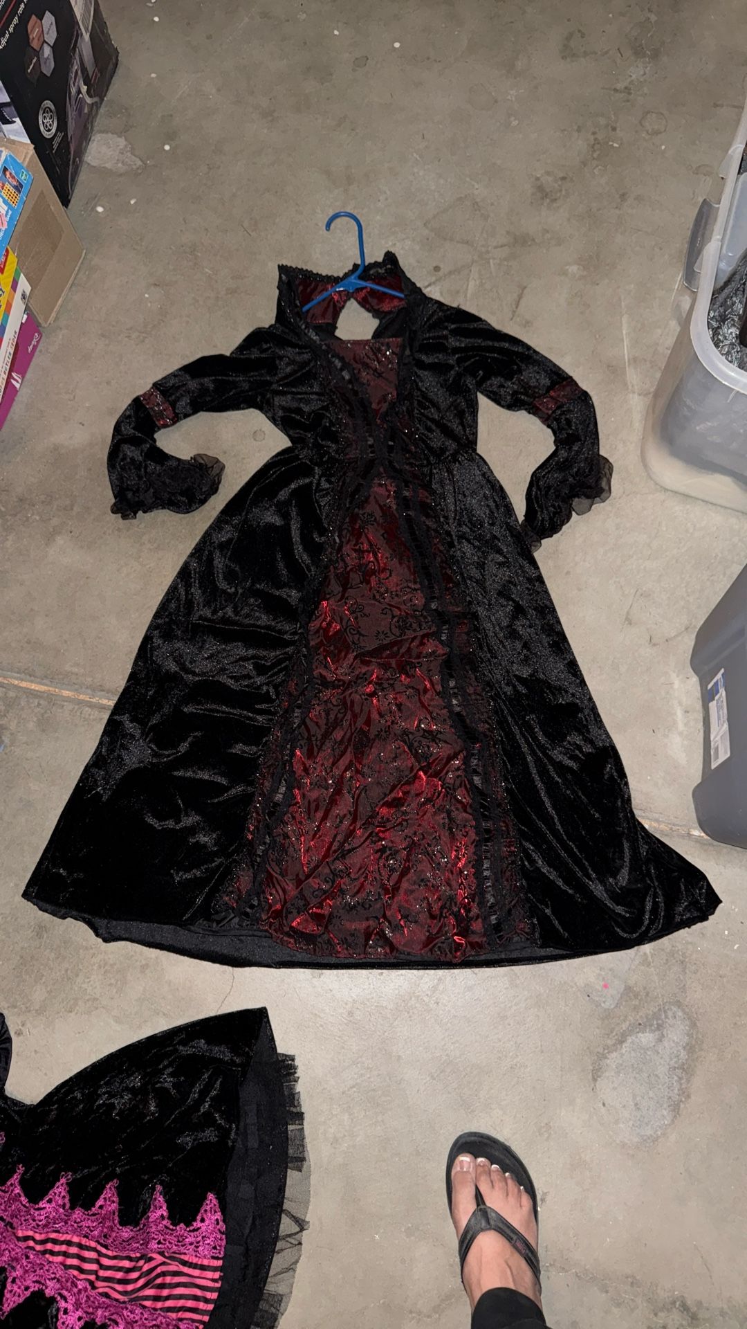Halloween Girls Black N Burgundy Vampire Dress