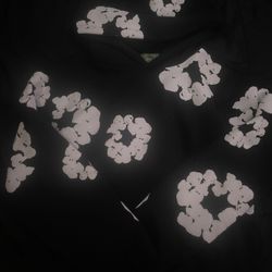 small denim tears hoodie black