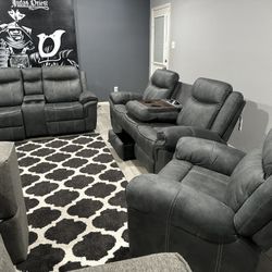 Brand New Reclining Couches Gray 