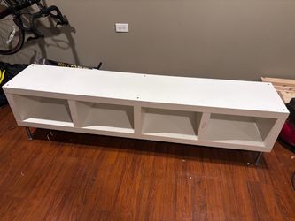 IKEA LACK TV Bench / Long Media Console with Custom Legs (White) - 75"