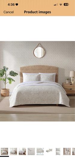 Tommy Bahama - Queen Quilt Set, Breathable Reversible Bedding with Matching Shams, Coastal Inspired Bedding Set (Ocean Deep Beige, Queen)