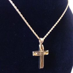 Gold 18k Plated Rope With Pendant Chain