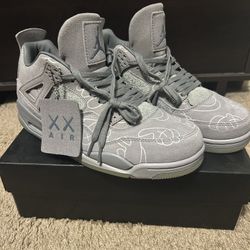 New Size 11 - Jordan 4 Retro x KAWS Cool Grey 2017