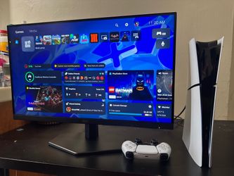 Ps5 with a monitor and internet cable