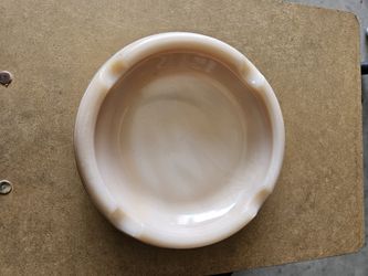 PINK 6 INCH GLASS ASHTRAY 